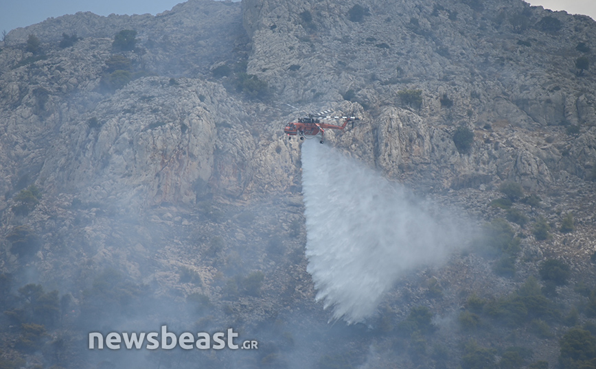 Φωτιά στη Νέα Περάμο: Εκκένωση της Άνω Βλυχάδας &#8211; Άνοιξε η Αθηνών &#8211; Κορίνθου στα διόδια Ελευσίνας