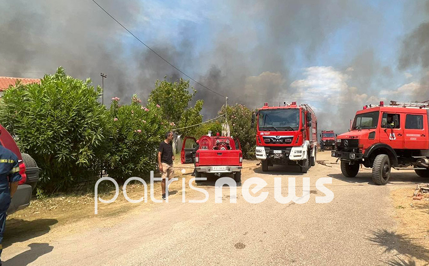 Φωτιά τώρα στην Ηλεία: Παραλίγο να καεί πυροσβεστικό όχημα