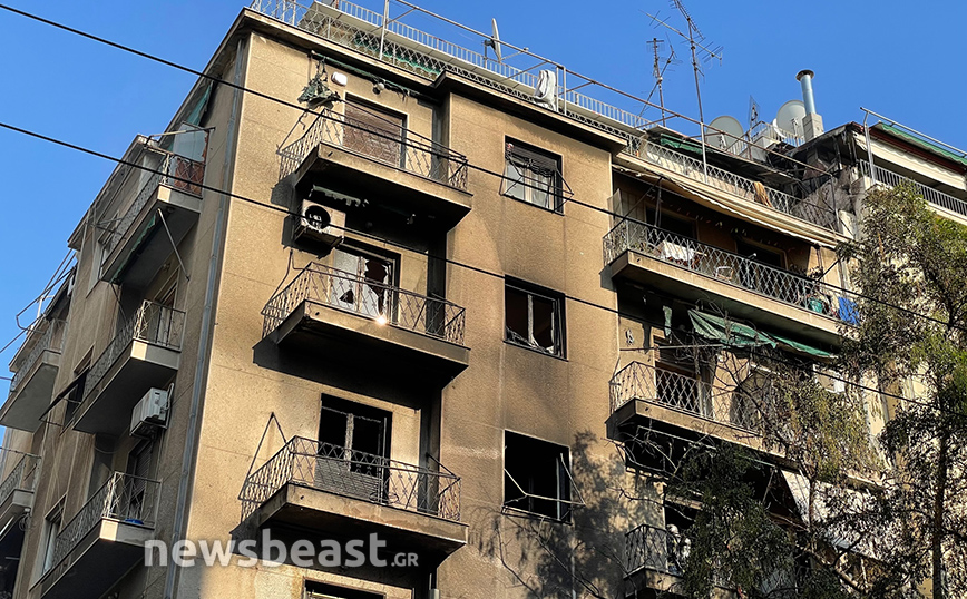 Έκρηξη στην Αχαρνών: Έσβησε η μεγάλη φωτιά – Παραμένουν κλειστοί οι δρόμοι