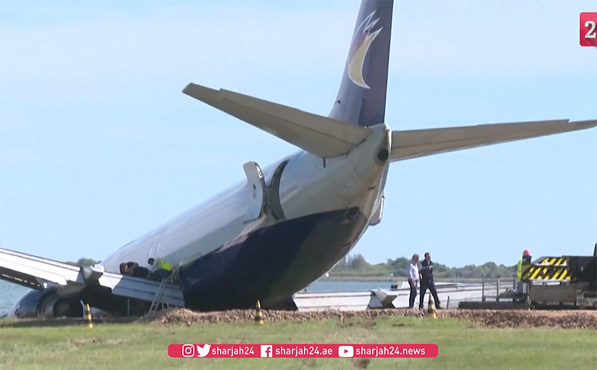 Γαλλία: Ατύχημα με Boeing &#8211; Το αεροσκάφος βγήκε από τον διάδρομο και κατέληξε στο νερό