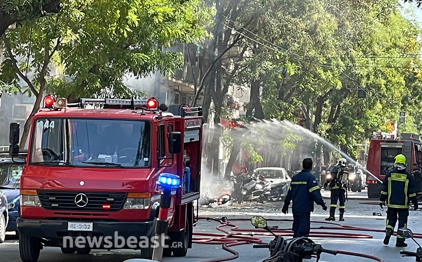 Έκρηξη σε ημιυπόγειο στην Αχαρνών: Τουλάχιστον ένας τραυματίας