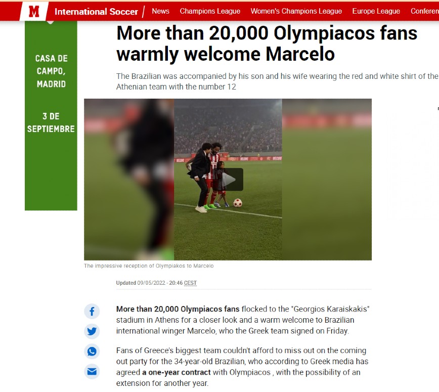Το δημοσίευμα της Marca για Ολυμπιακό και Μαρσέλο