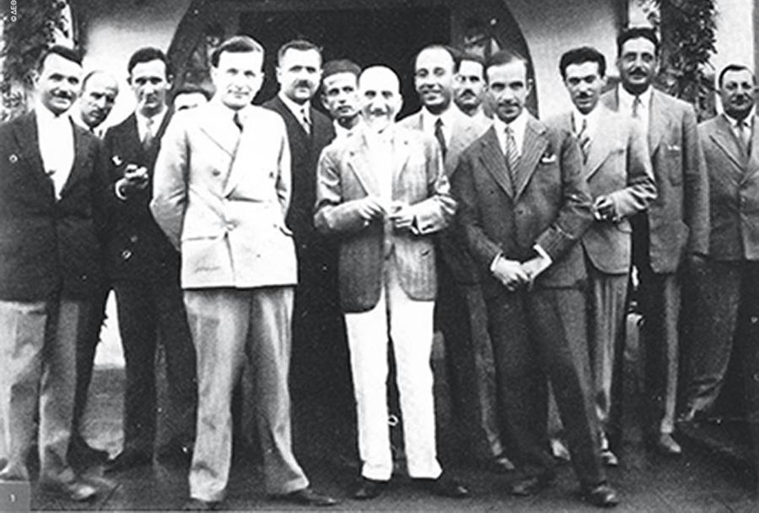 Ο ιδρυτής της ΔΕΘ Νικόλαος Γερμανός (στο κέντρο) Ο ιδρυτής της ΔΕΘ Νικόλαος Γερμανός (στο κέντρο)