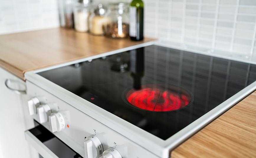 Καθαρισμός γυάλινης εστίας κουζίνας