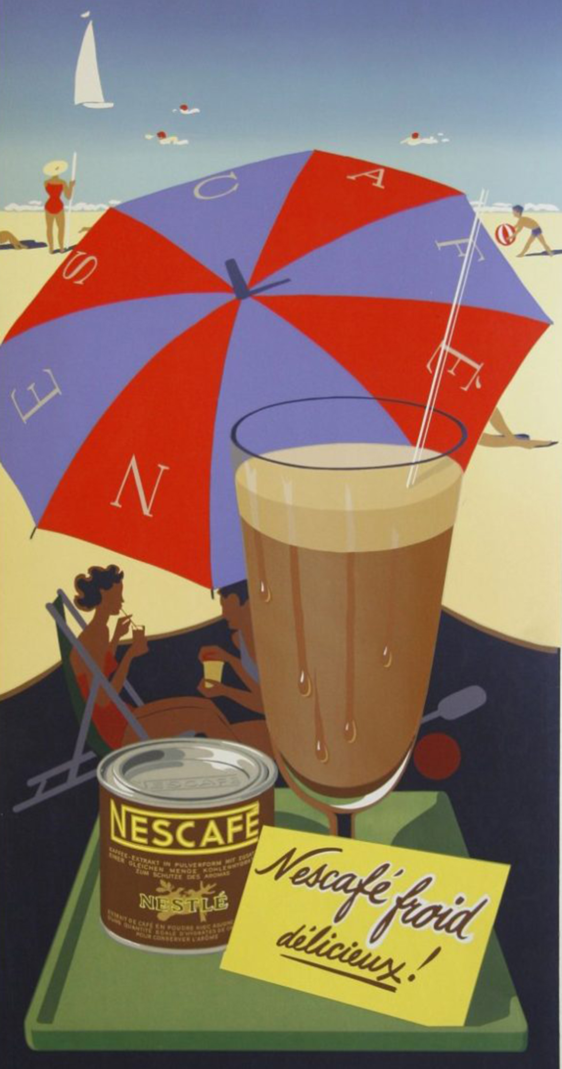 Διαφήμιση του παγωμένου Nescafe το 1950 Διαφήμιση του παγωμένου Nescafe το 1950