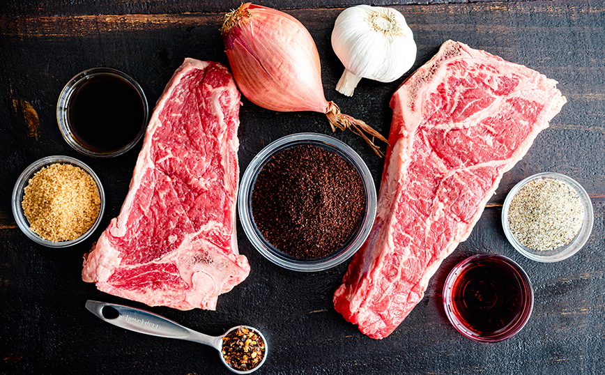 Προετοιμασία μπριζόλας με καφέ Προετοιμασία μπριζόλας με καφέ