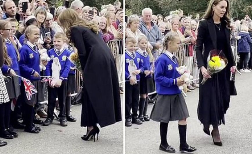 Κέιτ Μίντλετον: Η γλυκιά στιγμή που βοηθά κοριτσάκι να βάλει το παιχνιδάκι της για τη βασίλισσα Ελισάβετ