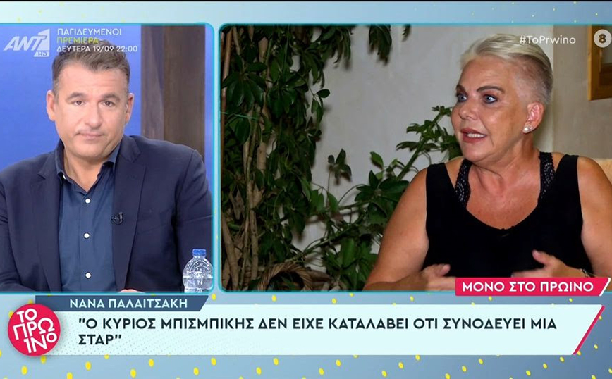 Νανά Παλαιτσάκη: «Ο κύριος Μπισμπίκης δεν έχει καταλάβει ότι συνοδεύει μια σταρ»