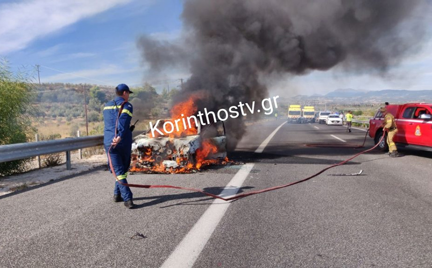 Απίστευτο τροχαίο με δύο νεκρούς στην Αθηνών – Κορίνθου: Σταμάτησε να δει τι συμβαίνει και σκοτώθηκε – Οι πρώτες εικόνες