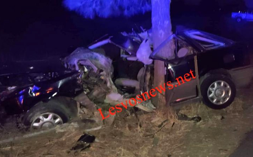 Λέσβος: Νεκρός 43χρονος σε σφοδρό τροχαίο &#8211; Καρφώθηκε σε δέντρο με το αυτοκίνητό του