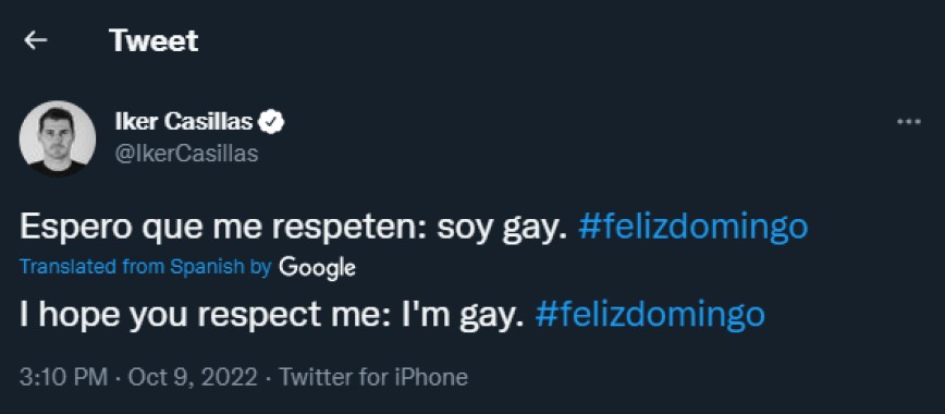 Ανάρτηση του Ίκερ Κσίγιας στο Twitter Ανάρτηση του Ίκερ Κσίγιας στο Twitter