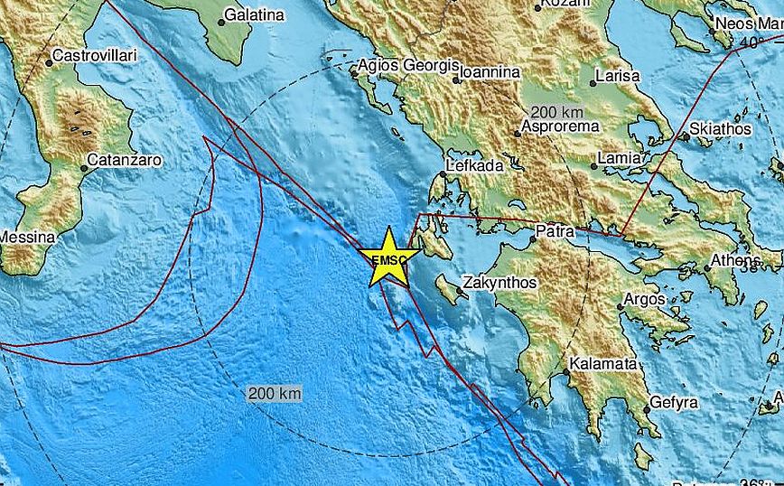 Σεισμός 3,2 Ρίχτερ ανοιχτά της Κεφαλονιάς