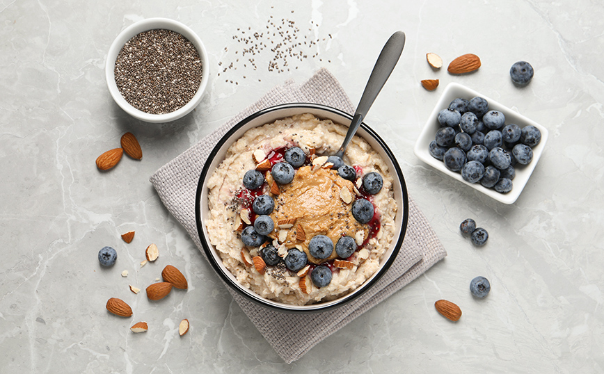 Βρώμη με φυστικοβούτυρο Βρώμη με φυστικοβούτυρο