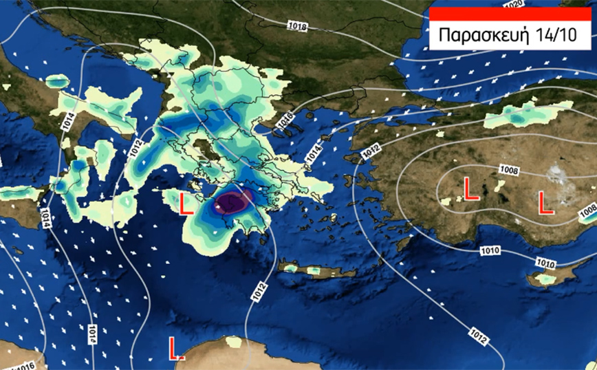 Καιρός: Χάρτες με την εξέλιξη της κακοκαιρίας &#8211; Ποιες περιοχές θα έχουν έντονα φαινόμενα μέχρι το Σάββατο