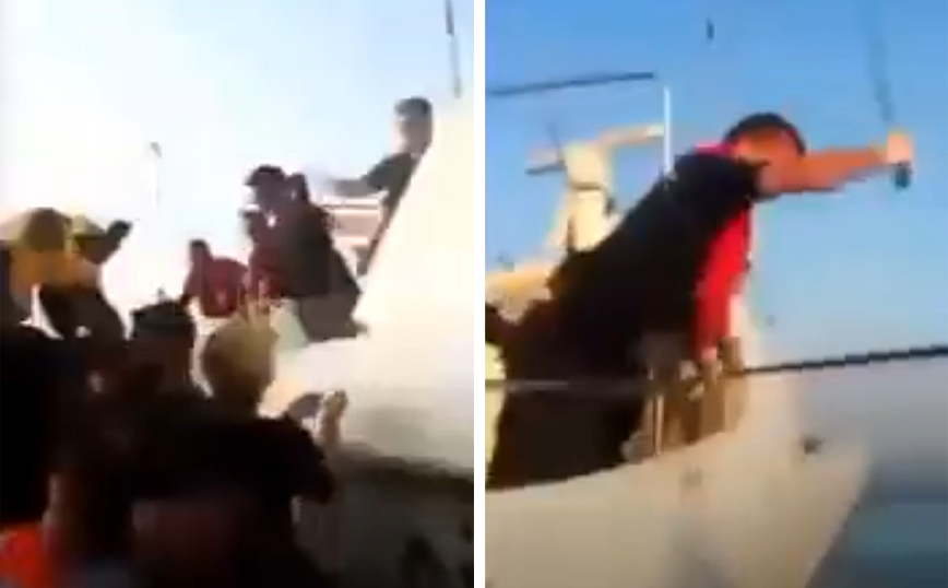 Βίντεο ντοκουμέντο με το τουρκικό λιμενικό να προωθεί βίαια σκάφος μεταναστών προς την Ελλάδα – Τους χτυπούν με κοντάρια