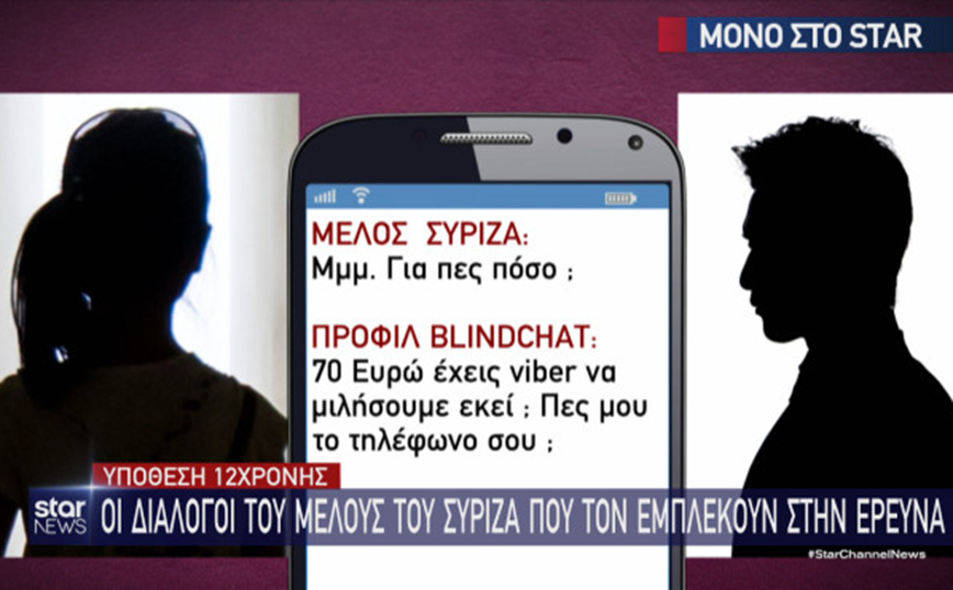 Υπόθεση βιασμού 12χρονης: «Πες μου το τηλέφωνο σου» &#8211; Ο διάλογος του πρώην μέλους του ΣΥΡΙΖΑ με το προφίλ της ανήλικης