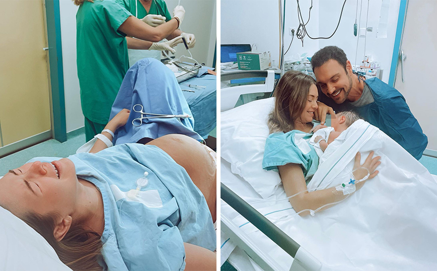 Γέννησε η Ιωάννα Σιαμπάνη – Οι φωτογραφίες από τον τοκετό