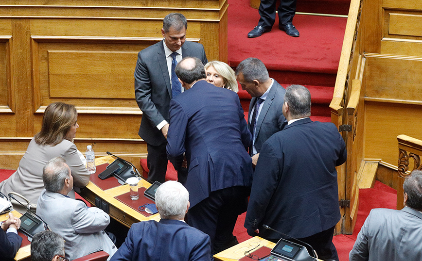 Μικροατύχημα για τη Σοφία Βούλτεψη στη Βουλή: Σκόνταψε σε σκαλί και έπεσε κάτω &#8211; Δείτε το βίντεο