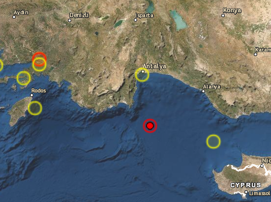 Σεισμός αναστάτωσε την Αττάλεια