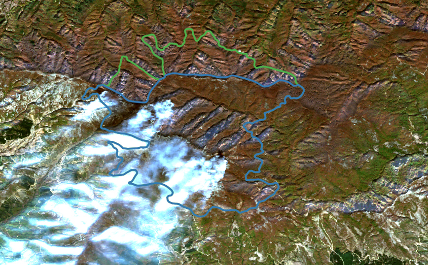 Μεγάλη καταστροφή στο Παπίκιο Όρος: Κάηκαν πάνω από 20.000 στρέμματα &#8211; Δείτε δορυφορική εικόνα της καμένης έκτασης