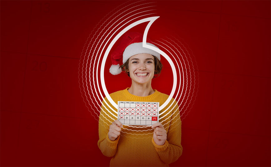 Τα Χριστούγεννα έρχονται με απεριόριστα data με μόλις 2.90€ από τη Vodafone