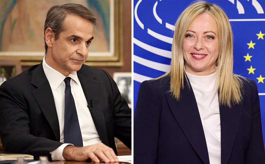 Τηλεφωνική επικοινωνία Μητσοτάκη με την πρωθυπουργό της Ιταλίας,Τζόρτζια Μελόνι