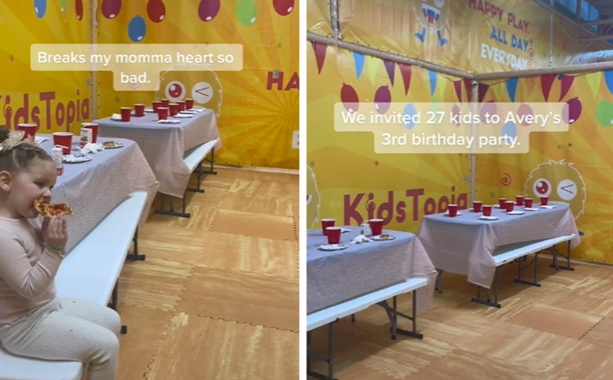 Κάλεσε 27 παιδιά στο πάρτι της 3χρονης κόρης της και δεν πήγε κανένα &#8211; Η μικρή έτρωγε μόνη της πίτσα