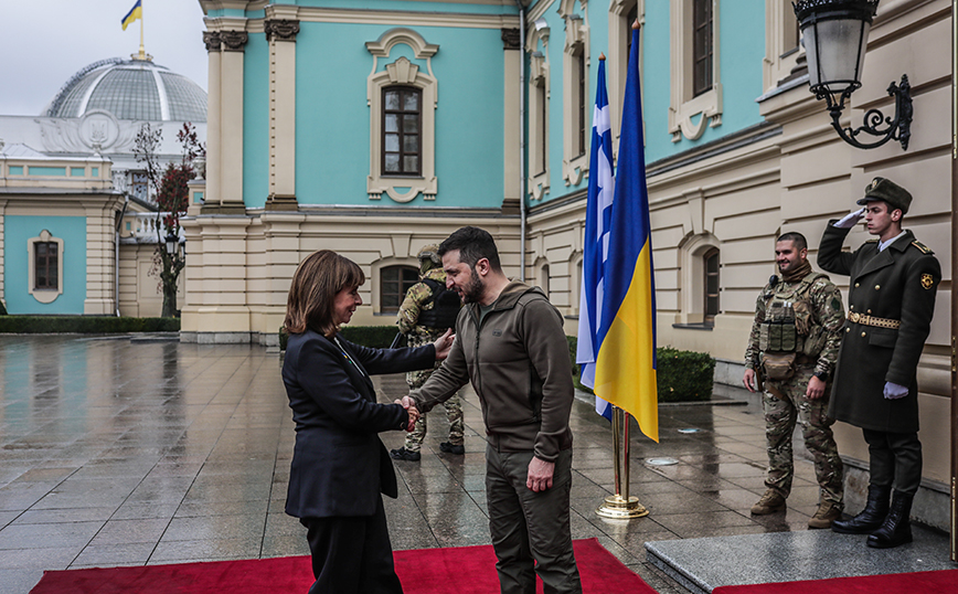 Η Κατερίνα Σακελλαροπούλου στο Κίεβο