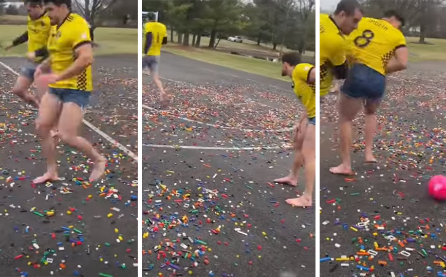 Πώς είναι να παίζεις ποδόσφαιρο με μπάλα του μπόουλινγκ