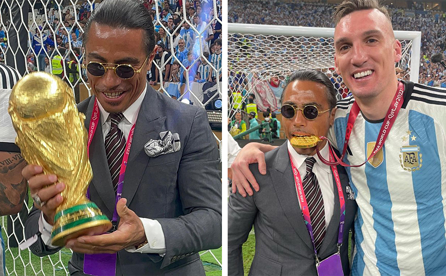 Αδιανόητο κράξιμο στον Salt Bae γιατί άγγιξε την κούπα του Μουντιάλ: «Θες μόνο προσοχή – Δεν είναι για celebrities»