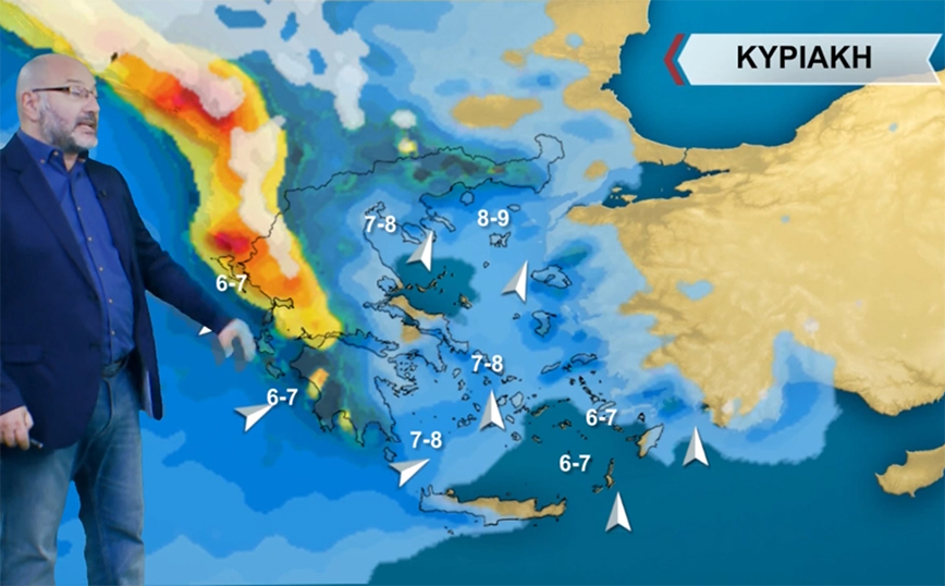 Σάκης Αρναούτογλου: Βροχές αύριο και στην Αττική &#8211; Προειδοποίηση για καταιγίδες και 9 Μποφόρ την Κυριακή