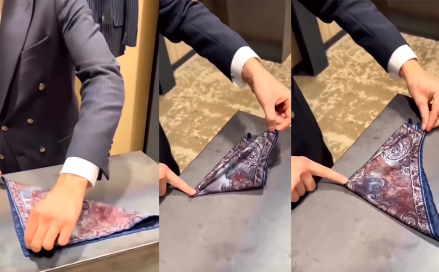 Κι όμως υπάρχει κόλπο για το διπλωμένο μαντήλι στο πέτο