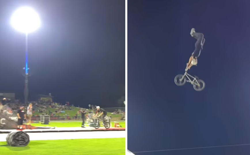 Τσουλήθρα και άλμα με ποδήλατο που δικαίως έγινε viral