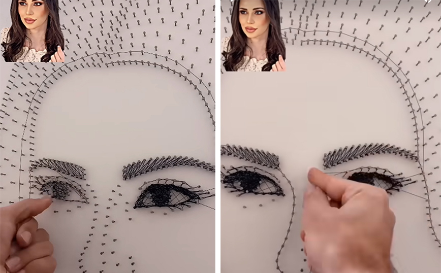 Πορτρέτο φτιαγμένο από χορδές