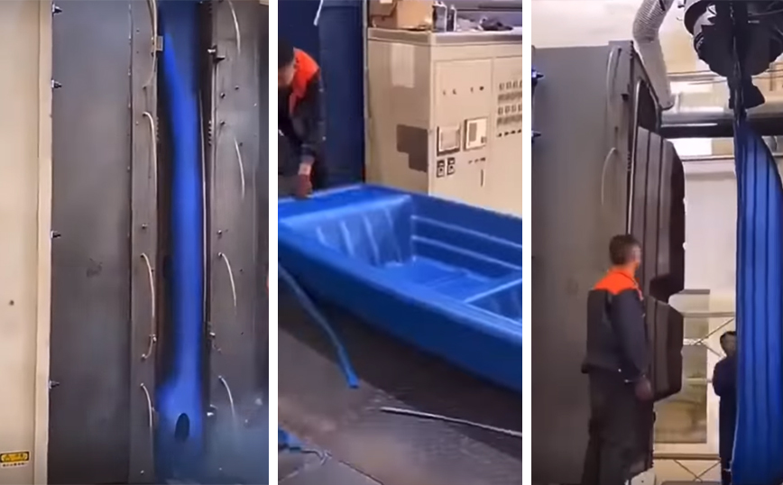 Ένα ιδιαίτερο μηχάνημα κατασκευής βάρκας