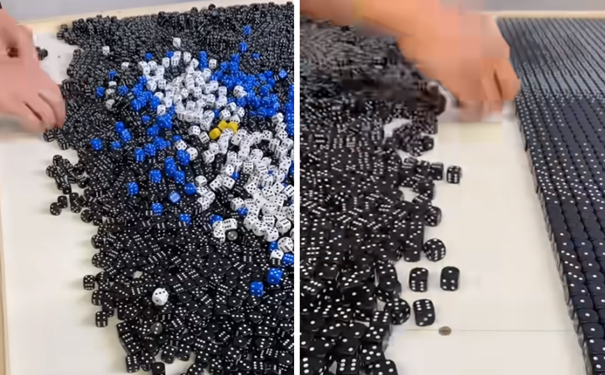 Ένας Μέσι φτιαγμένος από ζάρια!