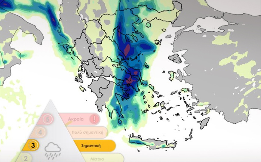 Οι χάρτες με τις περιοχές στο «μάτι» της κακοκαιρίας σήμερα – Επηρεάζονται Αθήνα και Θεσσαλονίκη
