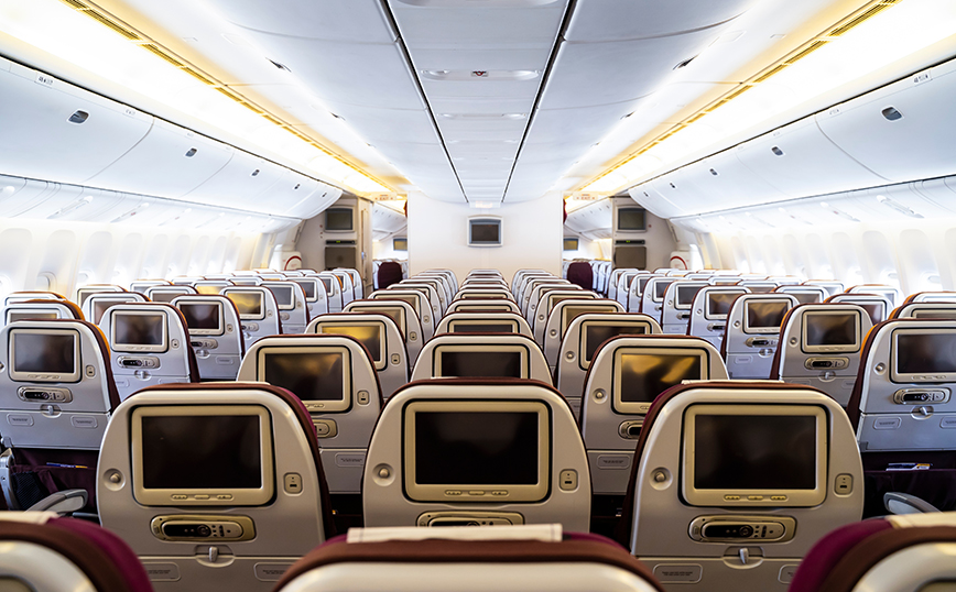 Άδεια καμπίνα αεροπλάνου Άδεια καμπίνα αεροπλάνου