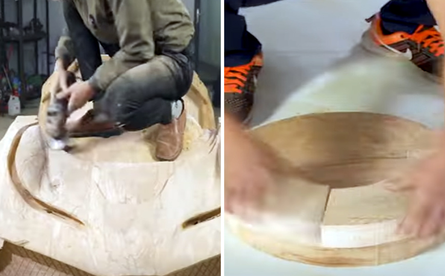 Έφτιαξε αυτοκίνητο αποκλειστικά από ξύλο για τον γιο του