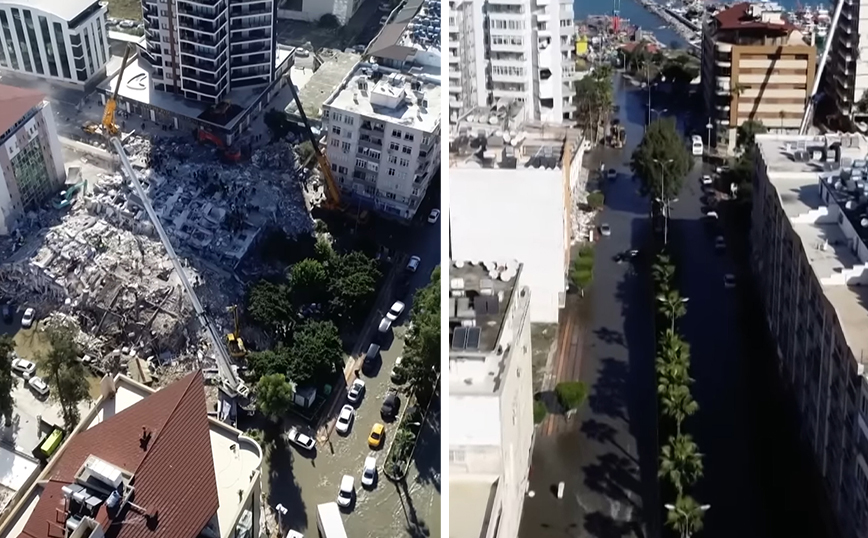 Σεισμός στην Τουρκία: Βίντεο από drone δείχνει την καταστροφή στην πλημμυρισμένη Αλεξανδρέττα