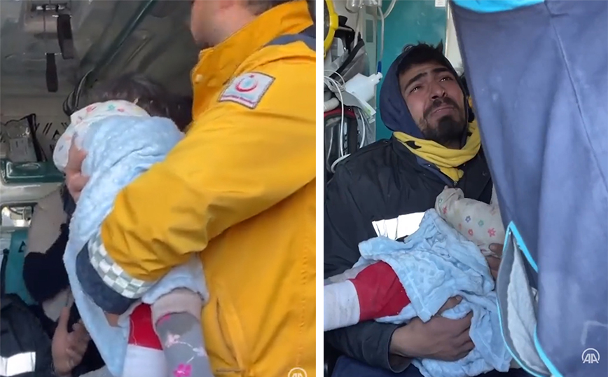 Σεισμός στην Τουρκία: Διασώθηκε βρέφος μετά από 55 ώρες στα χαλάσματα &#8211; Το θήλαζε η μαμά του για να το κρατήσει ζωντανό