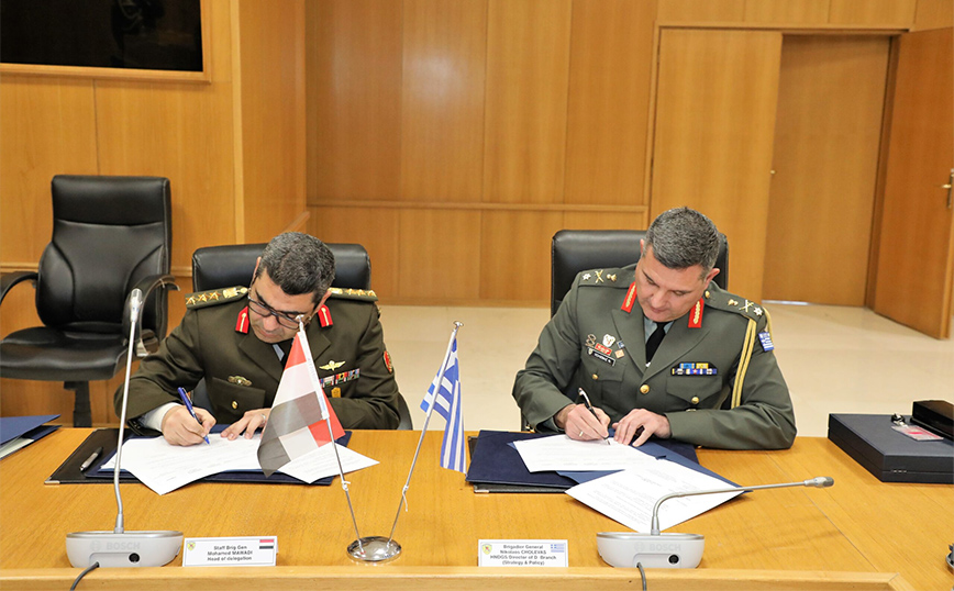 Υπογραφή του προγράμματος στρατιωτικής συνεργασίας Ελλάδας-Αιγύπτου έτους 2023