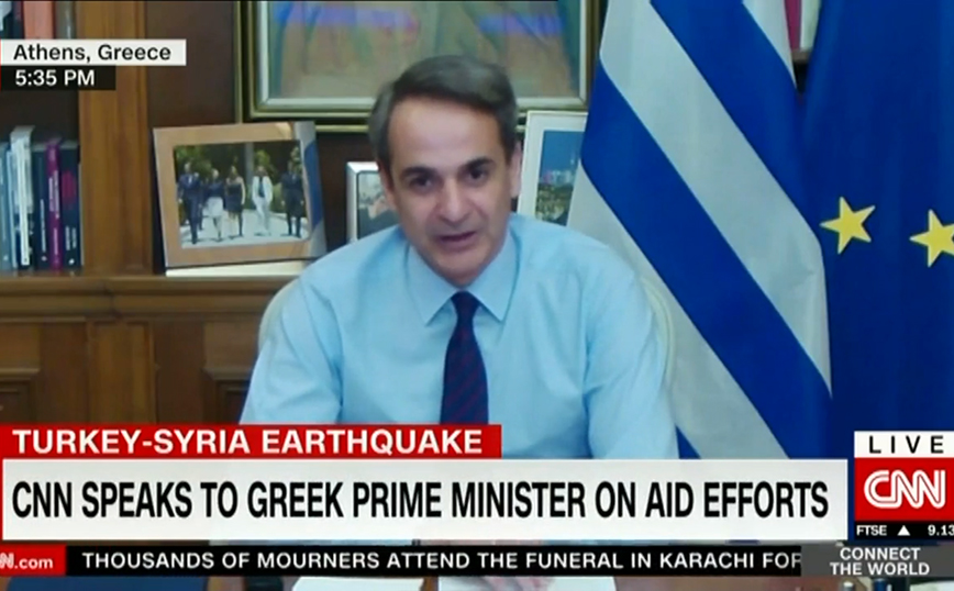 Μητσοτάκης στο CNN για συνομιλία με Ερντογάν: Να αφήσουμε στην άκρη τις διαφορές μας για να σώσουμε ανθρώπους