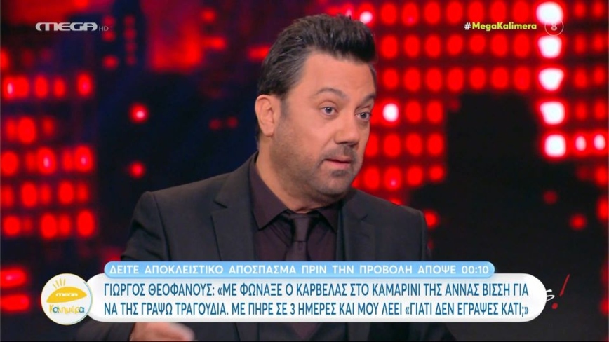 Γιώργος Θεοφάνους: «Λέω δεν απαντώ, θα σκοτωθούμε» – Ο τσακωμός με τον Νίκο Καρβέλα για τα τραγούδια της Άννας Βίσση