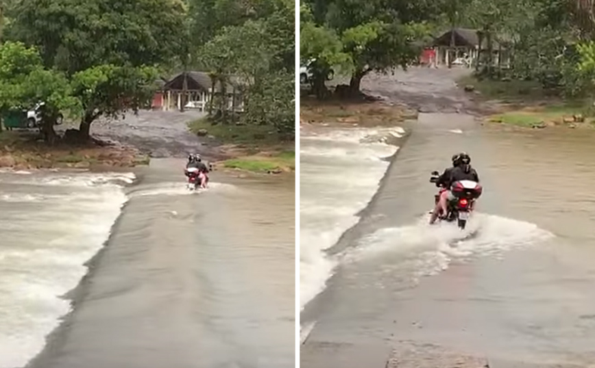 «Αμφίβια» μηχανή τα καταφέρνει και στο ποτάμι