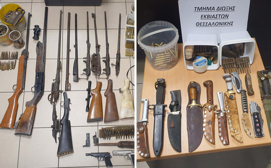Όπλα, πυρομαχικά και εκρηκτικά σε σπίτι στη Θεσσαλονίκη – Συνελήφθησαν δύο άτομα