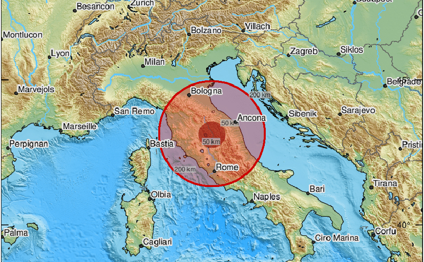 Ιταλία: Νέος σεισμός με επίκεντρο την Περούτζια