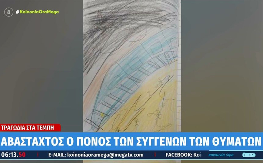 Σύγκρουση τρένων στα Τέμπη: Έτσι ζωγράφισε ένας 8χρονος την τραγωδία