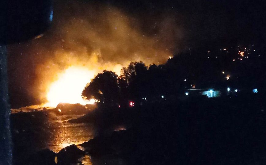 Κρήτη: Μαίνεται η φωτιά στο Σφηνάρι Κισσάμου &#8211; Μεγάλη επιχείρηση της πυροσβεστικής για την κατάσβεσή της