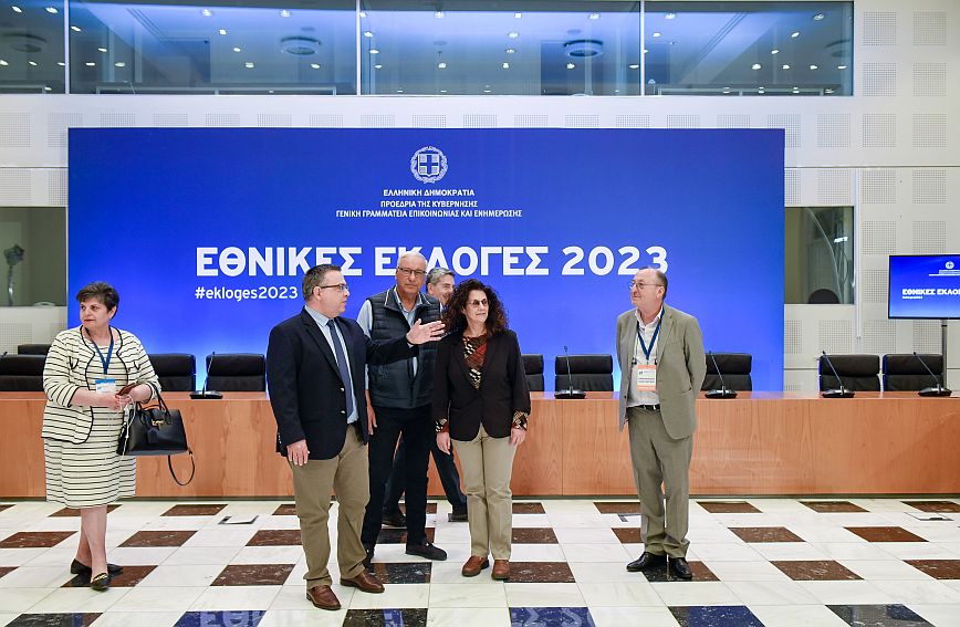 Εκλογές 2023: Η Καλλιόπη Σπανού επισκέφτηκε το Κέντρο Τύπου στο Ζάπειο Μέγαρο